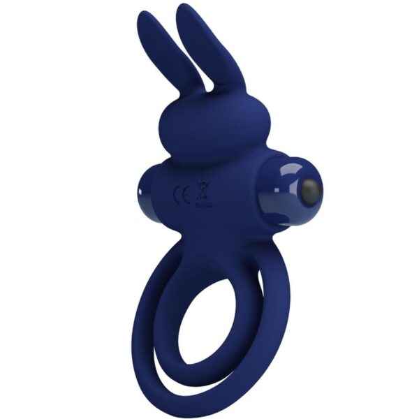 Imagen del artículo erótico PRETTY LOVE - DAREY DOBLE ANILLO VIBRADOR RABBIT AZUL de PRETTY LOVE MALE en la sección JUGUETES BIENESTAR |Juguetes para Hombres|Accesorios para el pene|Anillos Pene|Anillos con Vibración de Millenial Sexshop.