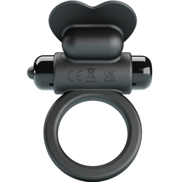 Imagen del artículo erótico PRETTY LOVE - DEBONAIRE ANILLO VIBRADOR CONEJO 10 VIBRACIONES NEGRO de PRETTY LOVE en la sección JUGUETES BIENESTAR |Juguetes para Hombres|Accesorios para el pene|Anillos Pene|Anillos con Vibración de Millenial Sexshop.