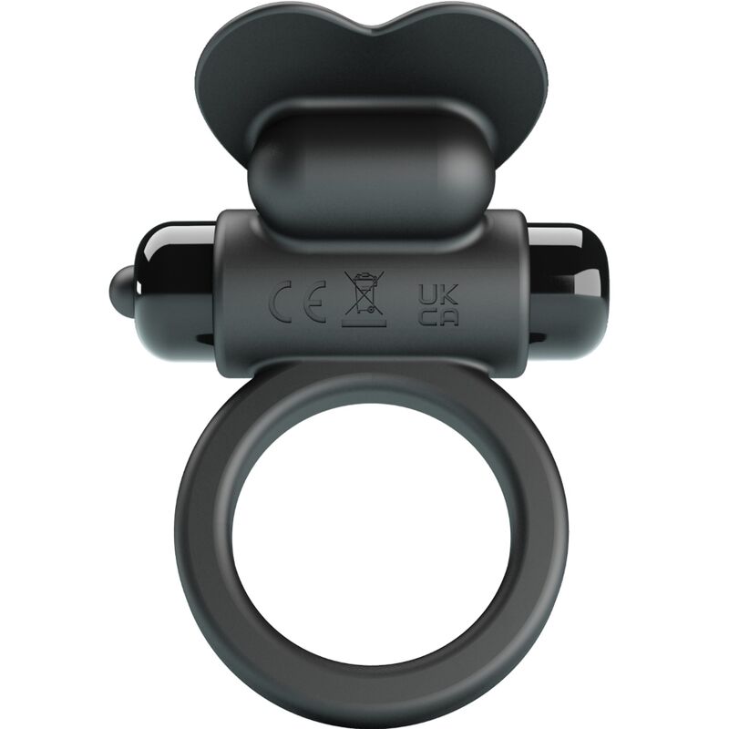 Imagen del artículo erótico PRETTY LOVE - DEBONAIRE ANILLO VIBRADOR CONEJO 10 VIBRACIONES NEGRO de PRETTY LOVE en la sección JUGUETES BIENESTAR |Juguetes para Hombres|Accesorios para el pene|Anillos Pene|Anillos con Vibración de Millenial Sexshop.