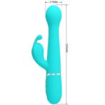 PRETTY LOVE - DEJON VIBRADOR RABBIT 3 EN 1 MULTIFUNCIÓN VERDE AGUA - Imagen 7