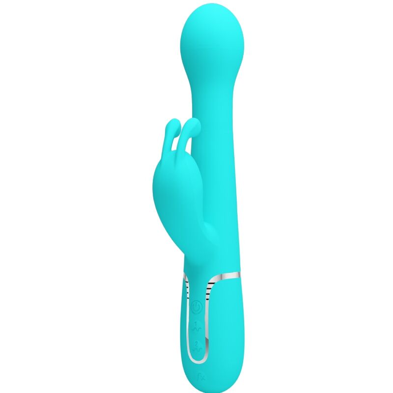 Imagen del artículo erótico PRETTY LOVE - DEJON VIBRADOR RABBIT 3 EN 1 MULTIFUNCIÓN VERDE AGUA de PRETTY LOVE FLIRTATION en la sección JUGUETES BIENESTAR |Vibradores|Vibradores Rabbit de Millenial Sexshop.