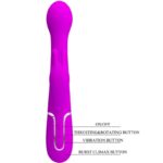 PRETTY LOVE - DEJON VIBRADOR RABBIT 3 EN 1 MULTIFUNCIÓN VIOLETA - Imagen 9