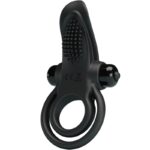 Imagen del artículo erótico PRETTY LOVE - DOBLE ANILLO VIBRADOR + ESTIMULADOR CLÍTORIS 10 VIBRACIONES NEGRO de PRETTY LOVE en la sección JUGUETES BIENESTAR |Juguetes para Hombres|Accesorios para el pene|Anillos Pene|Anillos con Vibración de Millenial Sexshop.