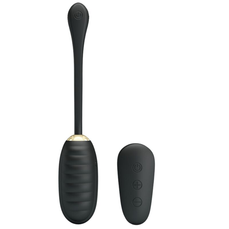Imagen del artículo erótico PRETTY LOVE - DOREEN HUEVO VIBRADOR DE LUJO RECARGABLE NEGRO CONTROL REMOTO de PRETTY LOVE SMART en la sección JUGUETES BIENESTAR |Juguetes para Mujeres|Estimuladores|Huevos vibradores de Millenial Sexshop.