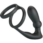 Imagen del artículo erótico PRETTY LOVE - EMONI ANILLO PENE + PLUG ANAL 12 VIBRACIONES NEGRO de PRETTY LOVE en la sección JUGUETES BIENESTAR |Juguetes para Hombres|Accesorios para el pene|Anillos Pene|Anillos con Plug de Millenial Sexshop.