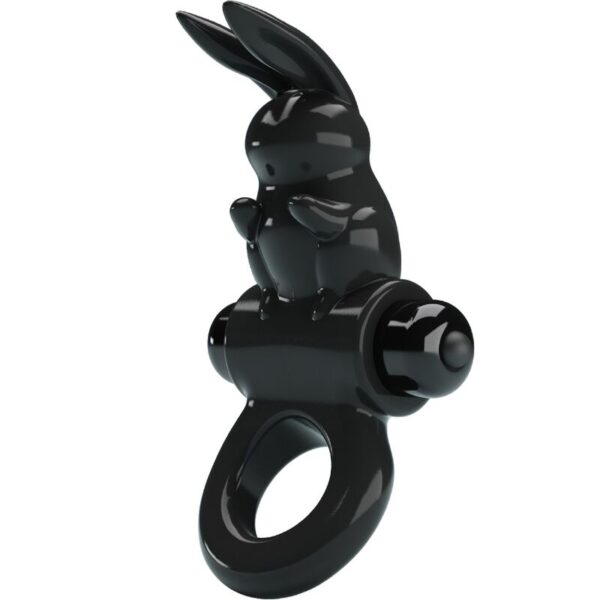 Imagen del artículo erótico PRETTY LOVE - EXCITING RING ANILLO VIBRADOR RABBIT 10 VIBRACIONES NEGRO de PRETTY LOVE en la sección JUGUETES BIENESTAR |Juguetes para Hombres|Accesorios para el pene|Anillos Pene|Anillos con Vibración de Millenial Sexshop.