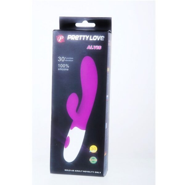 Imagen del artículo erótico PRETTY LOVE - FLIRTATION VIBRADOR CON ESTIMULADOR CLITORIS ALVIS de PRETTY LOVE FLIRTATION en la sección JUGUETES BIENESTAR |Vibradores|Vibradores Rabbit de Millenial Sexshop.