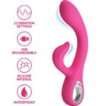 Imagen del artículo erótico PRETTY LOVE - FRITZ VIBRADOR RABBIT 12 VIBRACIONES ROSA de PRETTY LOVE FLIRTATION en la sección JUGUETES BIENESTAR |Vibradores|Vibradores Rabbit de Millenial Sexshop.