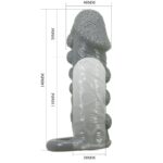 PRETTY LOVE - FUNDA REALÍSTICA ALARGADORA Y RETARDANTE PARA PENE GRIS - Imagen 7
