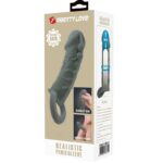 PRETTY LOVE - FUNDA REALÍSTICA ALARGADORA Y RETARDANTE PARA PENE GRIS - Imagen 8