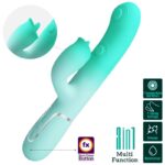 Imagen del artículo erótico PRETTY LOVE - GIGI VIBRADOR RABBIT MULTIFUNCIÓN VERDE AGUA de PRETTY LOVE FLIRTATION en la sección JUGUETES BIENESTAR |Vibradores|Vibradores Rabbit de Millenial Sexshop.