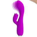 PRETTY LOVE - GLORIA VIBRADOR CONEJO RECARGABLE-IMPERMEABLE MORADO - Imagen 2
