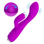 PRETTY LOVE - GLORIA VIBRADOR CONEJO RECARGABLE-IMPERMEABLE MORADO - Imagen 6