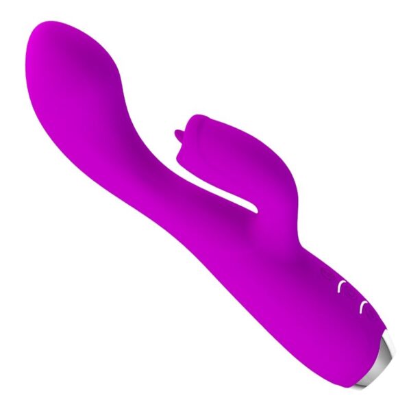 Imagen del artículo erótico PRETTY LOVE - GLORIA VIBRADOR CONEJO RECARGABLE-IMPERMEABLE MORADO de PRETTY LOVE C-TYPE en la sección JUGUETES BIENESTAR |Vibradores|Vibradores Rabbit de Millenial Sexshop.
