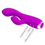 PRETTY LOVE - GLORIA VIBRADOR CONEJO RECARGABLE-IMPERMEABLE MORADO - Imagen 8