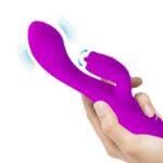 PRETTY LOVE - GLORIA VIBRADOR CONEJO RECARGABLE-IMPERMEABLE MORADO - Imagen 9