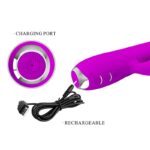 PRETTY LOVE - GLORIA VIBRADOR CONEJO RECARGABLE-IMPERMEABLE MORADO - Imagen 10