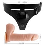 PRETTY LOVE - HARNESS BRIEFS ARNÉS UNIVERSAL CON DILDO TOM 20 CM NATURAL - Imagen 6
