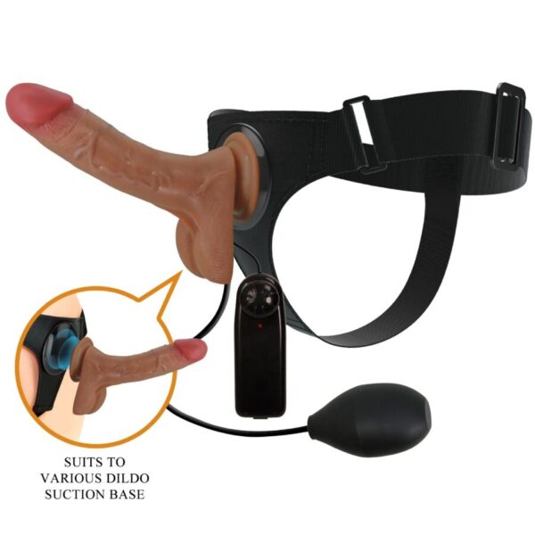Imagen del artículo erótico PRETTY LOVE - HARNESS BRIEFS UNIVERSAL CON DILDO VIBRACIÓN Y SQUIRTING 15.5 CM MULATO de PRETTY LOVE en la sección JUGUETES BIENESTAR |Arneses|Arneses con Vibración de Millenial Sexshop.