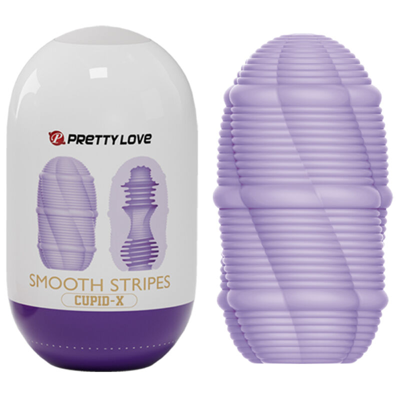 Imagen del artículo erótico PRETTY LOVE - HUEVO MASTURBADOR SMOOTH STRIPES CUPID de PRETTY LOVE MALE en la sección JUGUETES BIENESTAR |Juguetes para Hombres|Masturbadores varios de Millenial Sexshop.