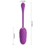 PRETTY LOVE - HUEVO VIBRADOR CON TEXTURA MARINA RECARGABLE MORADO - Imagen 6