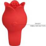 PRETTY LOVE - JAE VIBRADOR DE DEDO FORMA DE ROSA 10 VIBRACIONES ROJO - Imagen 7