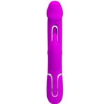 PRETTY LOVE - KAMPAS VIBRADOR RABBIT 3 EN 1 MULTIFUNCIÓN CON LENGUA FUCSIA - Imagen 2