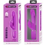 PRETTY LOVE - KAMPAS VIBRADOR RABBIT 3 EN 1 MULTIFUNCIÓN CON LENGUA FUCSIA - Imagen 11