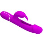 PRETTY LOVE - KAMPAS VIBRADOR RABBIT 3 EN 1 MULTIFUNCIÓN CON LENGUA FUCSIA - Imagen 6