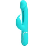 Imagen del artículo erótico PRETTY LOVE - KAMPAS VIBRADOR RABBIT 3 EN 1 MULTIFUNCIÓN CON LENGUA VERDE AGUA de PRETTY LOVE FLIRTATION en la sección JUGUETES BIENESTAR |Vibradores|Vibradores Rabbit de Millenial Sexshop.