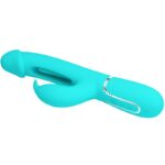 PRETTY LOVE - KAMPAS VIBRADOR RABBIT 3 EN 1 MULTIFUNCIÓN CON LENGUA VERDE AGUA - Imagen 5