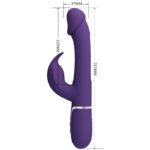 PRETTY LOVE - KAMPAS VIBRADOR RABBIT 3 EN 1 MULTIFUNCIÓN CON LENGUA VIOLETA - Imagen 6