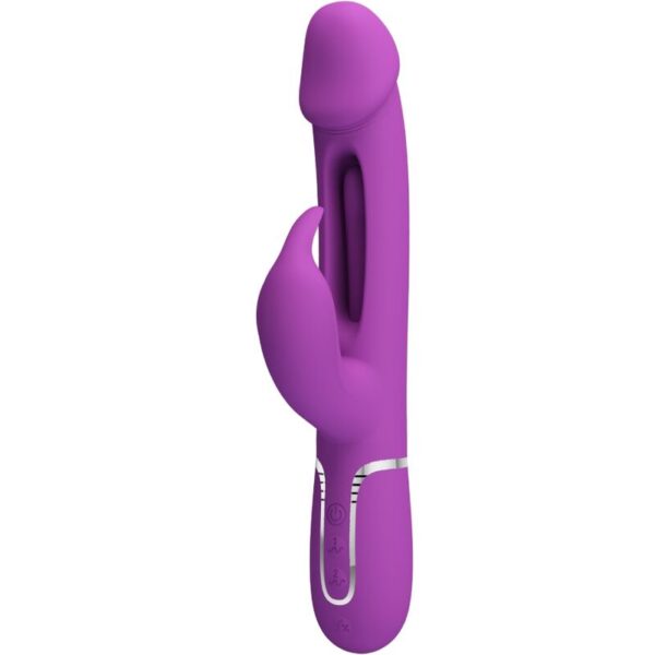 Imagen del artículo erótico PRETTY LOVE - KAMPAS VIBRADOR RABBIT MULTIFUNCIÓN 3 EN 1 MORADO de PRETTY LOVE en la sección JUGUETES BIENESTAR |Vibradores|Vibradores Rabbit de Millenial Sexshop.