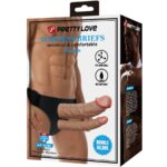 PRETTY LOVE - KEAVEN HARNESS BRIEFS UNIVERSAL & COMFORTABLE DOBLE DILDO - Imagen 7