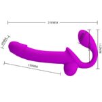 PRETTY LOVE - KELPIE ESTIMULADOR STRAP-ON DOBLE MORADO - Imagen 4