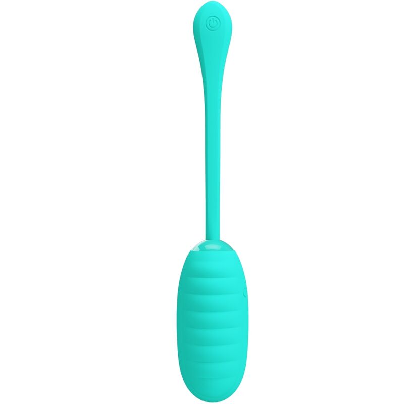 Imagen del artículo erótico PRETTY LOVE - KIRK HUEVO VIBRADOR RECARGABLE VERDE AGUA de PRETTY LOVE SMART en la sección JUGUETES BIENESTAR |Juguetes para Mujeres|Estimuladores|Huevos vibradores de Millenial Sexshop.
