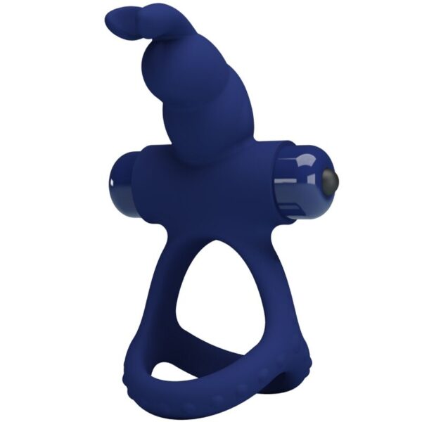 Imagen del artículo erótico PRETTY LOVE - LUCHITO DOBLE ANILLO VIBRADOR RABBIT AZUL de PRETTY LOVE MALE en la sección JUGUETES BIENESTAR |Juguetes para Hombres|Accesorios para el pene|Anillos Pene|Anillos con Vibración de Millenial Sexshop.