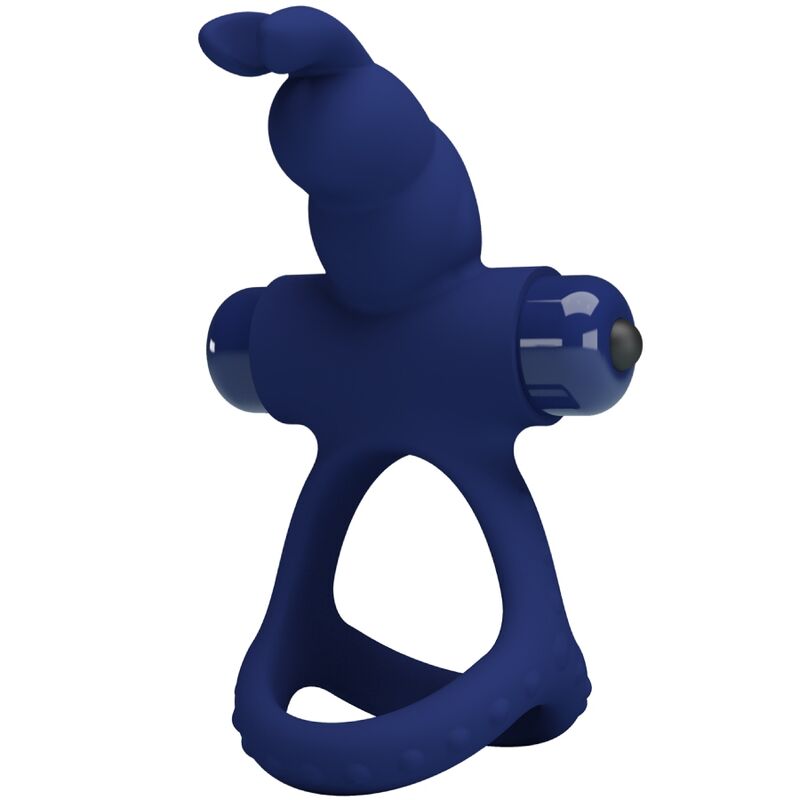 Imagen del artículo erótico PRETTY LOVE - LUCHITO DOBLE ANILLO VIBRADOR RABBIT AZUL de PRETTY LOVE MALE en la sección JUGUETES BIENESTAR |Juguetes para Hombres|Accesorios para el pene|Anillos Pene|Anillos con Vibración de Millenial Sexshop.