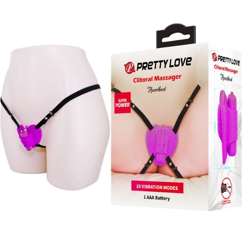 Imagen del artículo erótico PRETTY LOVE - MASAJEADOR DE CLÍTORIS HEARTBEAT 10 MODOS DE VIBRACIÓN MORADO de PRETTY LOVE FLIRTATION en la sección JUGUETES BIENESTAR |Juguetes para Mujeres|Estimuladores de Millenial Sexshop.
