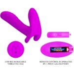 PRETTY LOVE - MASAJEADOR & VIBRADOR 12 VIBRACIONES CONTROL REMOTO MORADO - Imagen 8