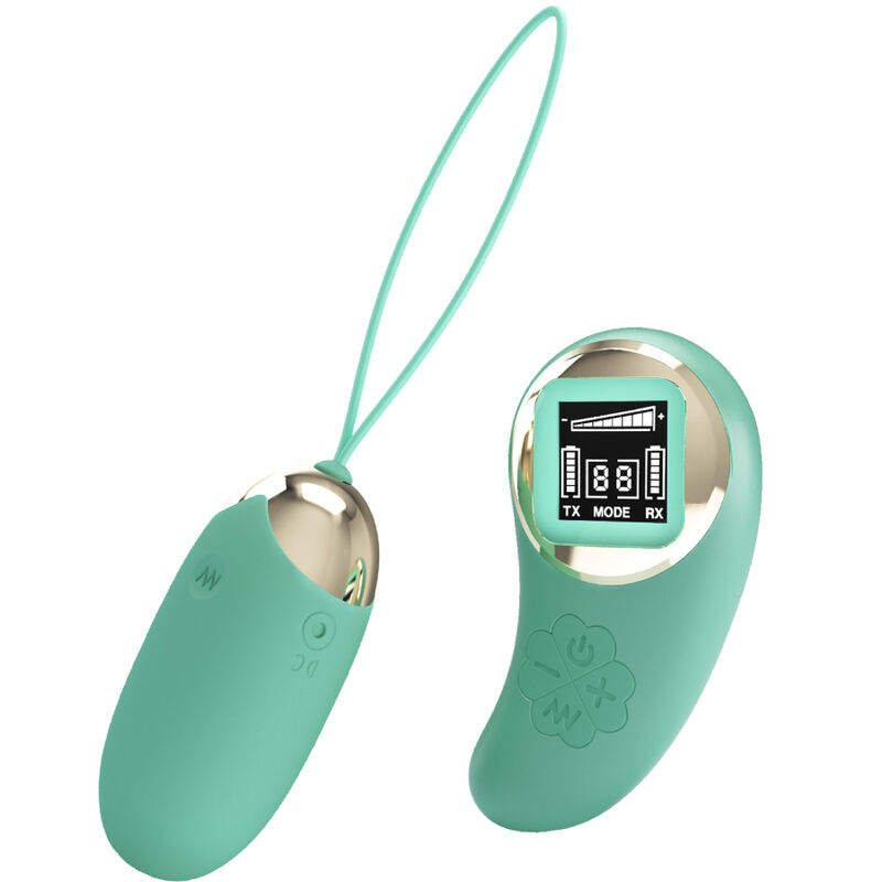 Imagen del artículo erótico PRETTY LOVE - MINA HUEVO VIBRADOR CONTROL REMOTO VERDE de PRETTY LOVE LED en la sección JUGUETES BIENESTAR |Juguetes para Mujeres|Estimuladores|Huevos vibradores de Millenial Sexshop.
