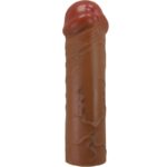 Imagen del artículo erótico PRETTY LOVE - NILE FUNDA PARA PENE CON EXTENSIÓN DE 2.5 CM MULATO de PRETTY LOVE en la sección JUGUETES BIENESTAR |Juguetes para Hombres|Accesorios para el pene|Fundas Pene con Extensión de Millenial Sexshop.