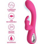 Imagen del artículo erótico PRETTY LOVE - NOVAK VIBRADOR RABBIT 12 VIBRACIONES ROSA de PRETTY LOVE FLIRTATION en la sección JUGUETES BIENESTAR |Vibradores|Vibradores Rabbit de Millenial Sexshop.