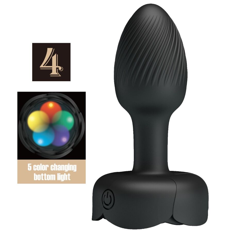 Imagen del artículo erótico PRETTY LOVE - OLMAN PLUG ANAL CON LUZ LED 8.8 CM de PRETTY LOVE en la sección JUGUETES BIENESTAR |Anal|Plugs Anales de Millenial Sexshop.