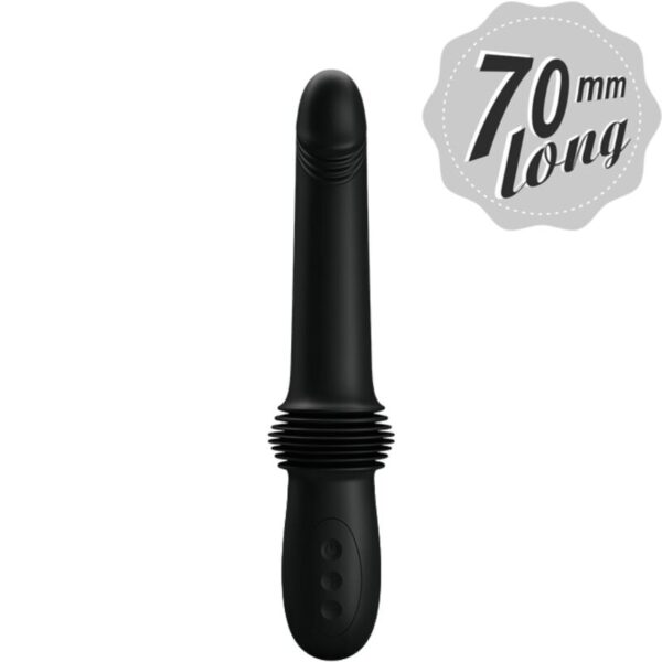 Imagen del artículo erótico PRETTY LOVE - PAZUZU VIBRADOR 3 MODOS DE EMPUJE NEGRO de PRETTY LOVE en la sección JUGUETES BIENESTAR |Vibradores|Vibradores HI-TECH de Millenial Sexshop.