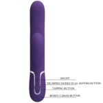 PRETTY LOVE - PERLITA VIBRADOR PUNTO G 3 EN 1 MULTIFUNCIÓN MORADO - Imagen 9