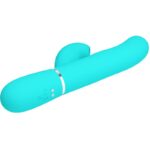 PRETTY LOVE - PERLITA VIBRADOR PUNTO G 3 EN 1 MULTIFUNCIÓN VERDE AGUA - Imagen 4