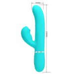 PRETTY LOVE - PERLITA VIBRADOR PUNTO G 3 EN 1 MULTIFUNCIÓN VERDE AGUA - Imagen 7