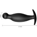 PRETTY LOVE - PLUG ANAL SILICONA 11.7 CM NEGRO - Imagen 4