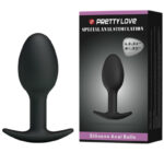 PRETTY LOVE - PLUG ANAL SILICONA 6.5 CM NEGRO - Imagen 2